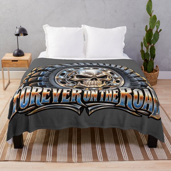 Item preview, Forever On The Road & Skull Wheel Trucker designed and sold by NomadForge.