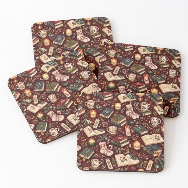 Item preview, Cozy Bookish Reading Night Watercolor Pattern designed and sold by Glottopia.