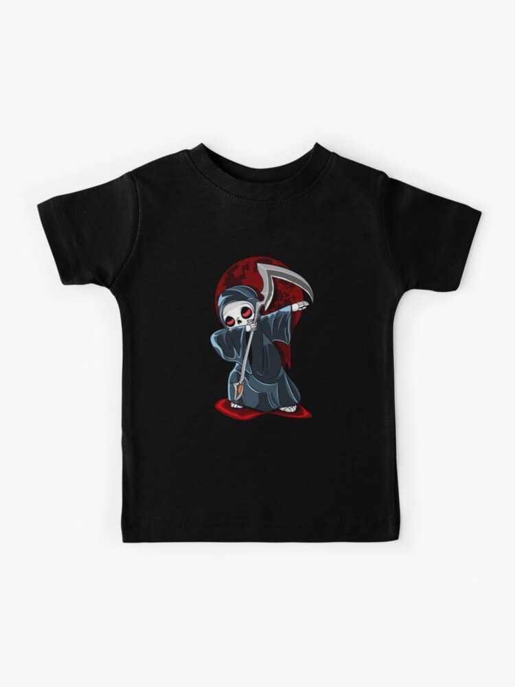 Grim Reaper Skeleton Dabbing Halloween Death T Shirt Kids T Shirt By Nerdninja Redbubble - grim reaper roblox shirt