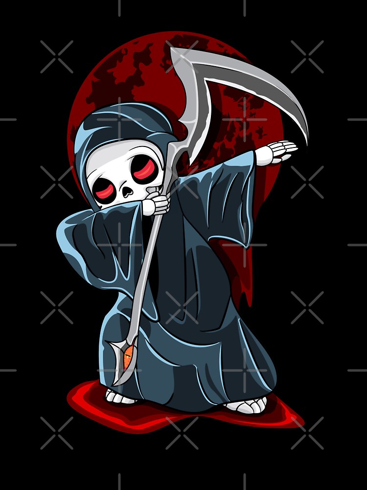 Grim Reaper Skeleton Dabbing Halloween Death T Shirt Kids T Shirt By Nerdninja Redbubble - the dark reaper outfit roblox