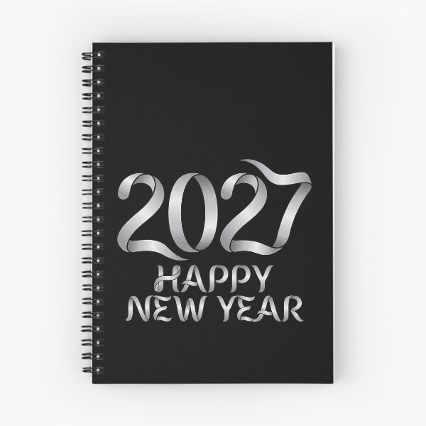 Item preview, 2027 Happy New Year Silver Ribbon Typography - Festive Vector Design    designed and sold by Nubian Style.