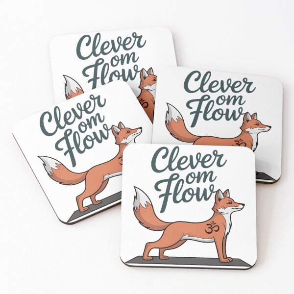 Item preview, Orange Fox Stretch Yoga Pose Teal Mat Graphic designed and sold by 108stillness.