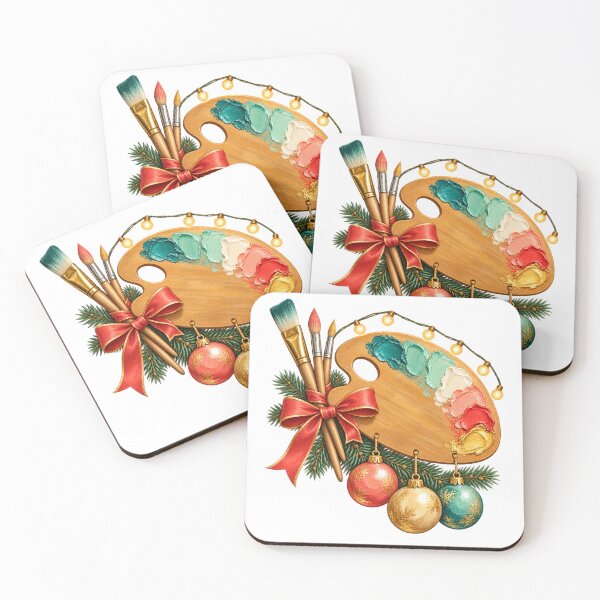 Item preview, Christmas Artist Palette Gift for Painters designed and sold by Darlyssa Designs .