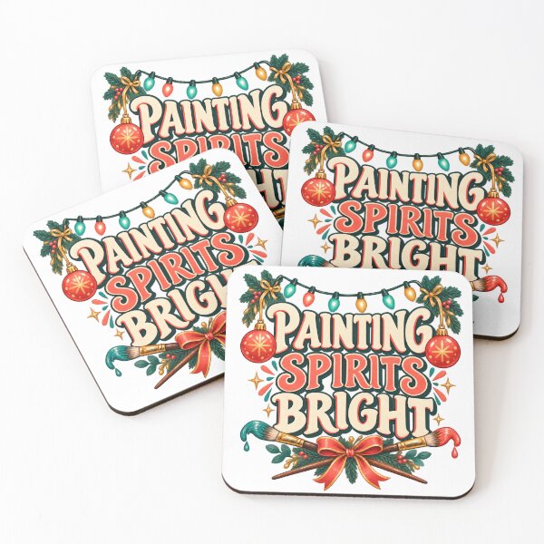 Item preview, Painting Spirits Bright Funny Christmas Artist designed and sold by Darlyssa Designs .
