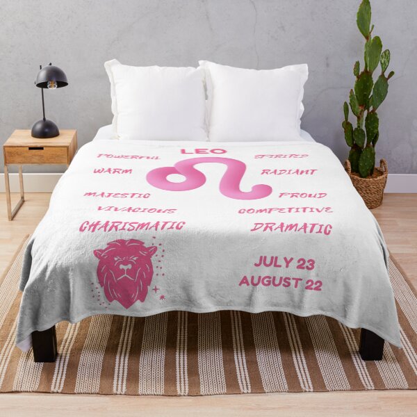 Item preview, Leo Zodiac Sign Astrology Symbol Horoscope - Soft Pink & White designed and sold by ZODIARA.