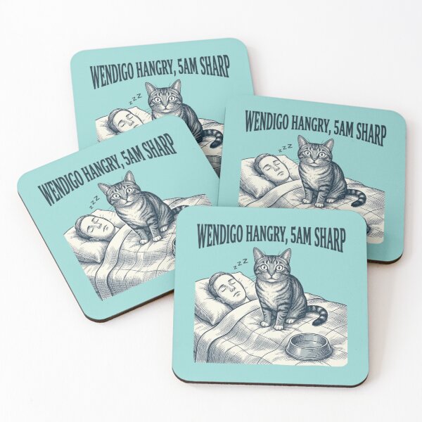 Item preview, Wendigo Hangry Funny 5AM Cat Feeding Mythology Cat Funny Cat Owner Gift designed and sold by FurRealStudioCo.