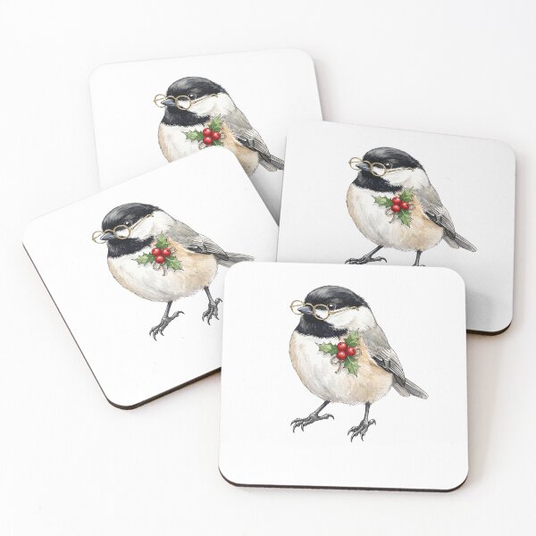 Item preview, Glasses Berries Chickadee designed and sold by Tiffany Roy.