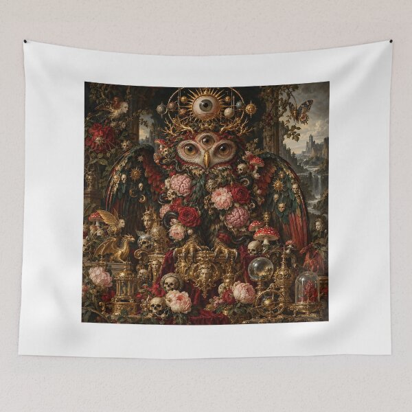 Item preview, All Seeing Oracle Owl Gothic Surrealism Sticker designed and sold by Frenky Stickers.