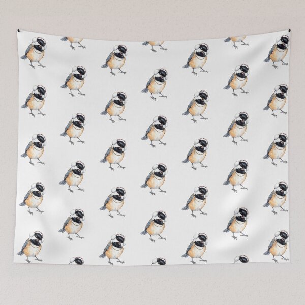 Item preview, Earmuffs Necklace Chickadee designed and sold by Tiffany Roy.