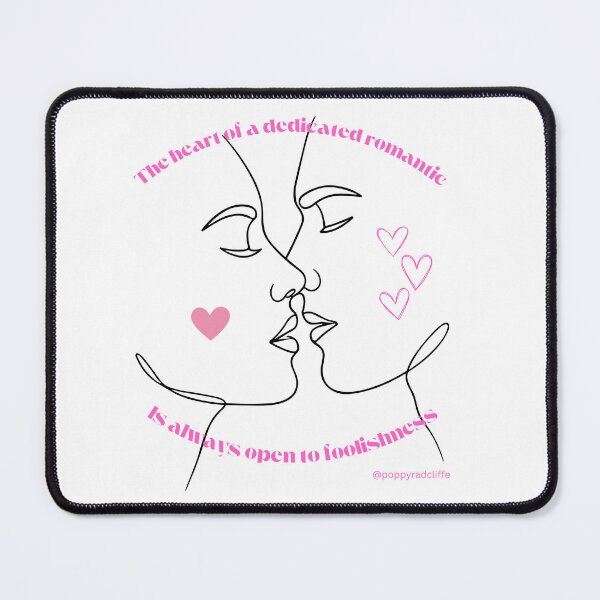 Item preview, The heart of a dedicated romantic - funny love quote designed and sold by Poppy Radcliffe.