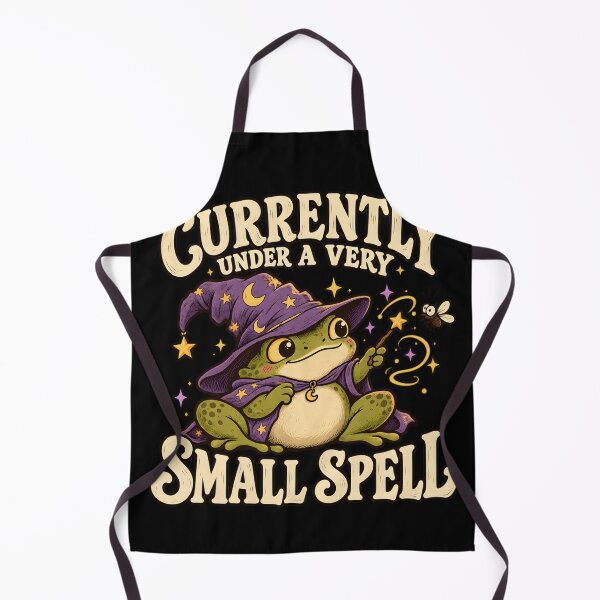 Item preview, Currently Under a Very Small Spell – Cute Frog Wizard designed and sold by Ajdaprint.
