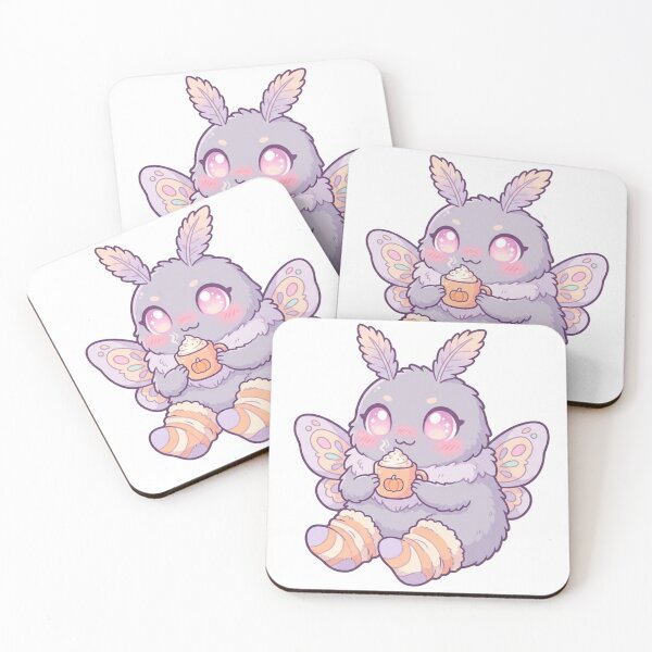 Item preview, ute Kawaii Mothman Pumpkin Spice Latte Spooky Sticker & Tote designed and sold by Wall-e-artist.