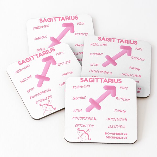 Item preview, Sagittarius Zodiac Sign Astrology Symbol Horoscope - Soft Pink & White designed and sold by ZODIARA.