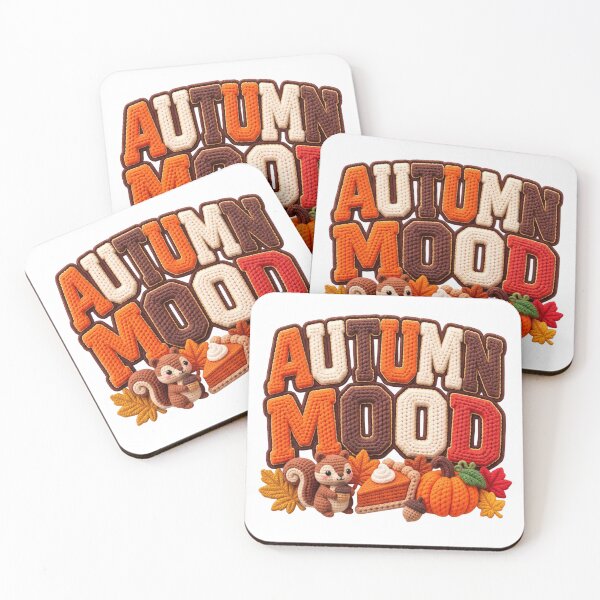 Item preview, Cozy Fall Autumn Mood Crochet Style Faux Knit Typography designed and sold by PalleteCreation.