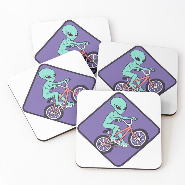 Item preview, Alien Riding a BMX Bike – Funny Sci-Fi Cyclist designed and sold by the-dovlat.