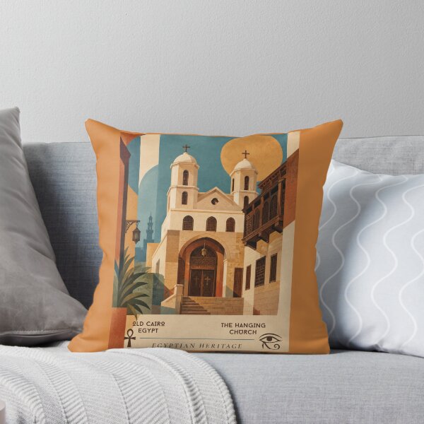 Item preview, TheHanging Church Old Cairo Egyptian Art Travel Poster designed and sold by KaBaRen.