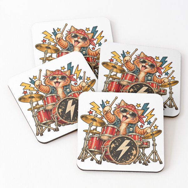 Item preview, Cat Playing Drums Sunglasses designed and sold by TOMSZE.