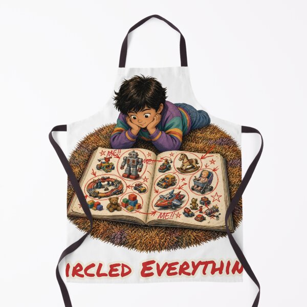 Item preview, Circled Everything Christmas Toy Catalog Kid designed and sold by Freckled-Monkey.