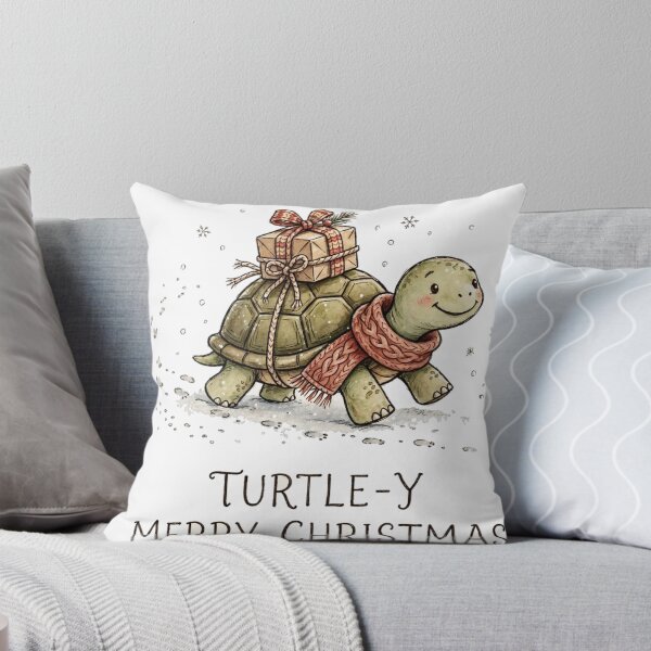 Item preview, Turtle-y Merry Christmas – Turtle Present Shell Scarf Storybook Pun designed and sold by CozyCornerDesigns.