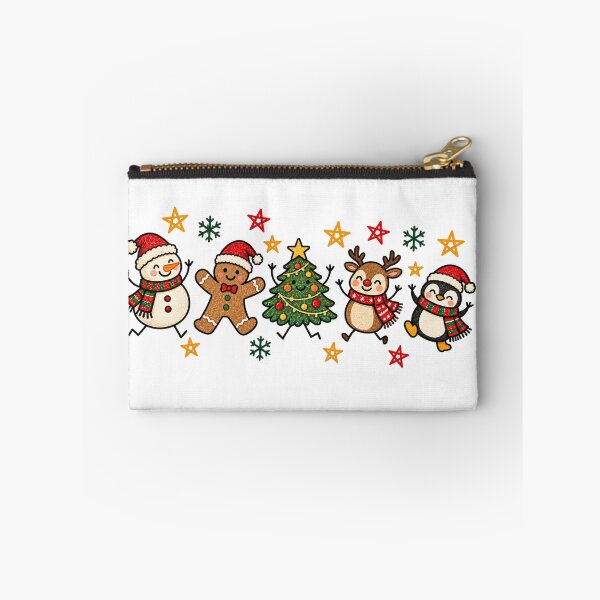 Item preview, Five Cheerful Christmas Characters in Festive Lineup designed and sold by Aladino Tamayo.
