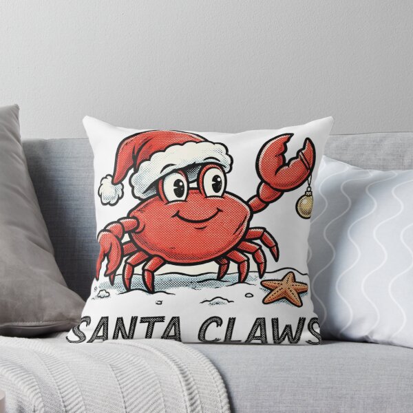 Item preview, Santa Claws – Funny Crab Santa Hat Bauble Beach Christmas Cartoon designed and sold by CozyCornerDesigns.