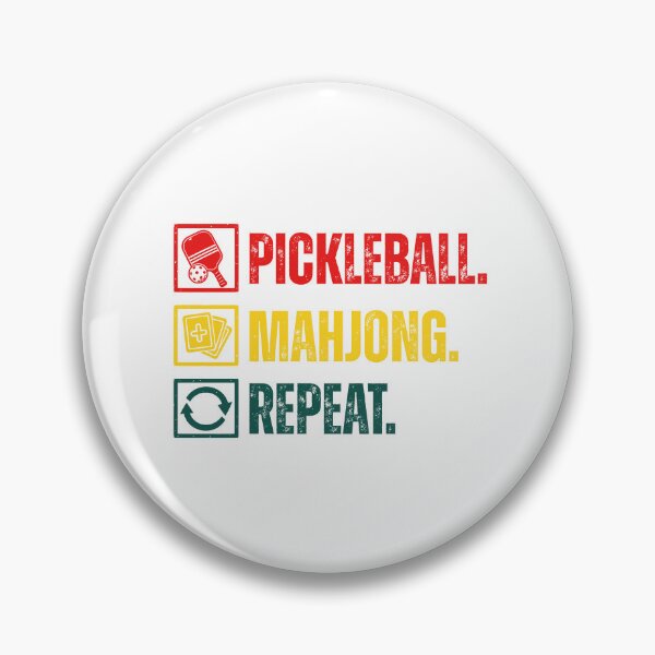 Artikelvorschau, Pickleball Mahjong Repeat Vintage entworfen und verkauft von TAYNAROP.
