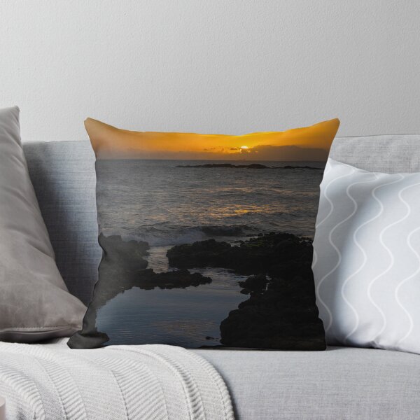 Item preview, Golden Sunset Reflection over Rocky Ocean Tide Pool designed and sold by ThaCriações.