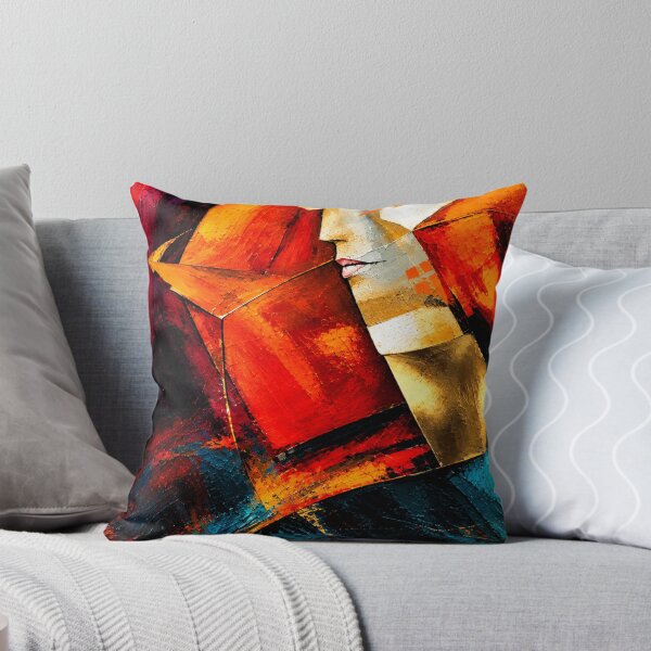 Item preview, Shattered Identity – Fiery Geometric Portrait designed and sold by Absractshop4942.