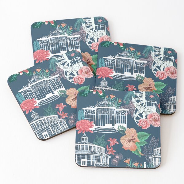 Item preview, Vintage botanical garden on dark ground designed and sold by Flyingwall.
