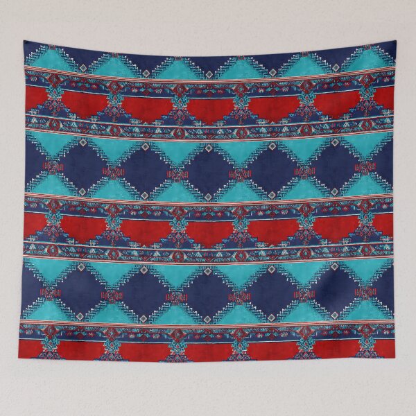 Item preview, Mexican Geometric Fiesta Bold Diamond & Serape Stripe Pattern 01 designed and sold by The Design Asset Station.
