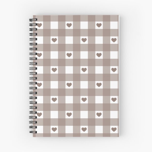 Item preview, Cocoa Brown Gingham with Hearts designed and sold by Feeling Artsy.