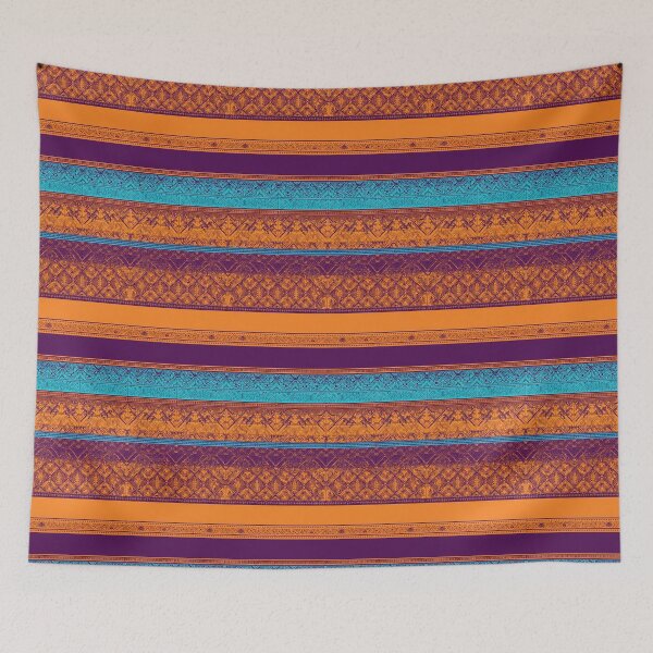 Item preview, Mexican Geometric Fiesta Bold Diamond & Serape Stripe Pattern 05 designed and sold by The Design Asset Station.