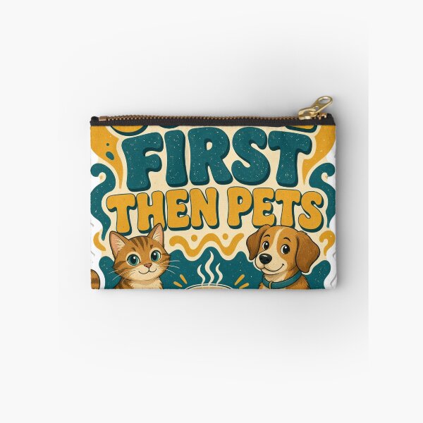 Aperçu de l'œuvre Coffee First Then Pets créée et vendue par OddLittleGoods.