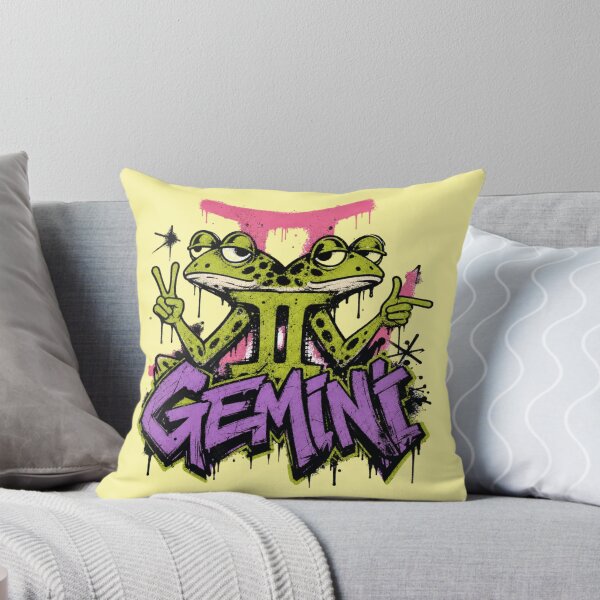 Item preview, Gemini Zodiac Sign Graffiti Frog Art | Streetwear Dual Personality Toad Gift designed and sold by illeN-Art-World.