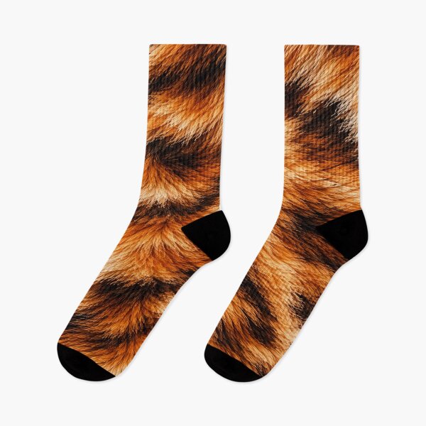 Item preview, Luxury Ginger Orange Cat Fur Texture – Black Striped Fluffy Animal Print designed and sold by PatternFablee.