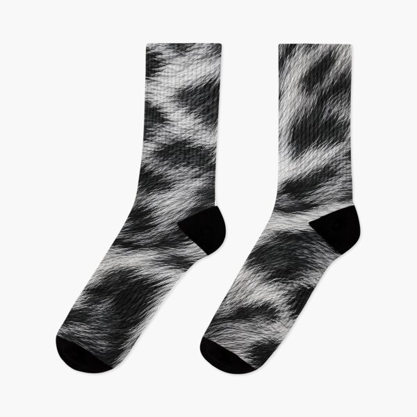 Item preview, Black and White Cat Fur Pattern – Realistic Monochrome Animal Texture designed and sold by PatternFablee.