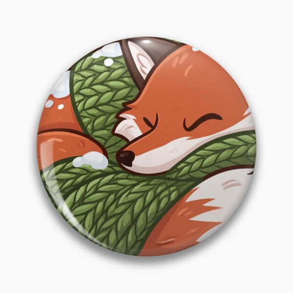 Item preview, Sleeping Fox Curled Up in a Knitted Scarf designed and sold by Dragos Nicolae  Dragomirescu.