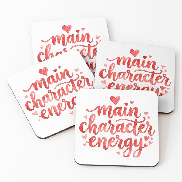 Item preview, Main Character Energy Cute Red Script Quote with Hearts designed and sold by MIRAMUSE10.
