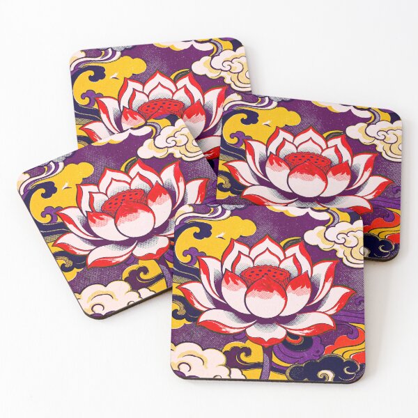 Item preview, Lotus Flower Among Swirling Clouds in Purple designed and sold by Fani*.