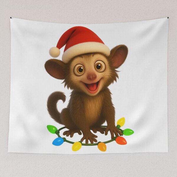 Item preview, Playful Aye Aye Christmas designed and sold by Sillytoe.