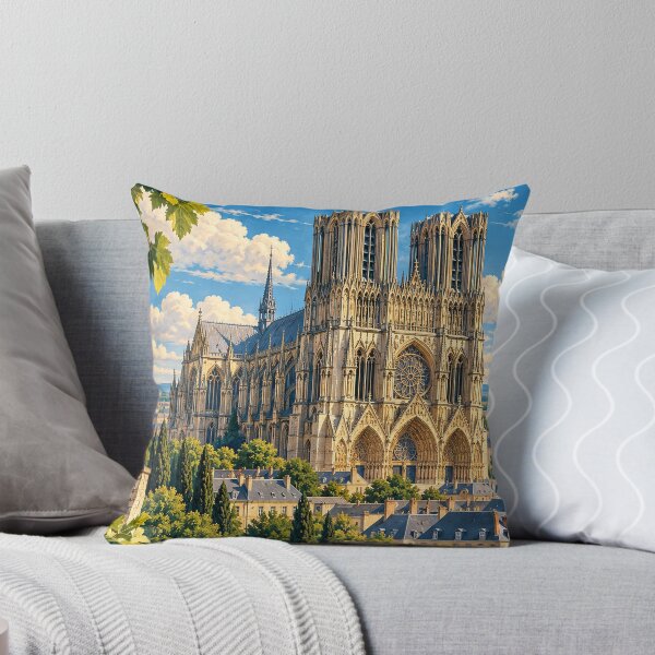 Item preview, Reims France - Vintage Cathedral and Vineyards designed and sold by Bomax121.