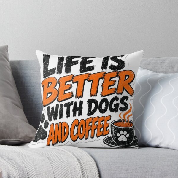 Item preview, Life Is Better With Dogs and Coffee designed and sold by OddLittleGoods.