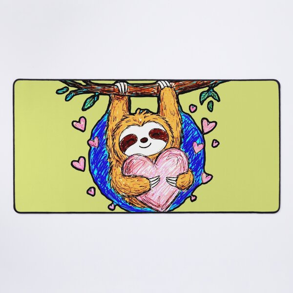 Item preview, Cute Sloth Hugging Heart Hanging Branch Love designed and sold by AstronautMerch.