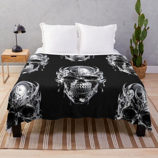 Item preview, Cyber Sigilism Chrome Skull Streetwear designed and sold by GodsMonsterss.