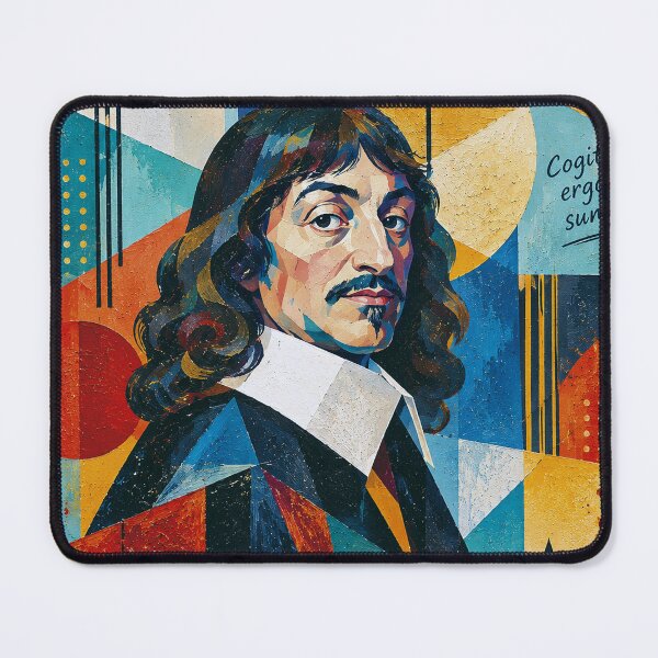 Item preview, René Descartes Portrait Painting – Philosophy and Wisdom designed and sold by GalleryKauffeld.