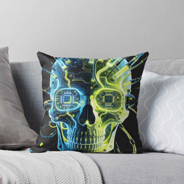 Item preview, Glowing Neon Fiber Optic Cyber Skull designed and sold by GodsMonsterss.