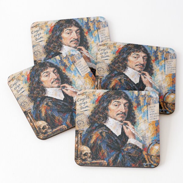 Item preview, René Descartes Painting – The Father of Modern Philosophy designed and sold by GalleryKauffeld.