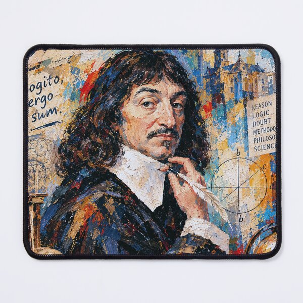 Item preview, René Descartes Painting – The Father of Modern Philosophy designed and sold by GalleryKauffeld.