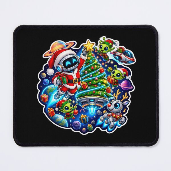 Item preview, Space Santa and Cosmic Christmas Tree Stickers designed and sold by RDcollections.