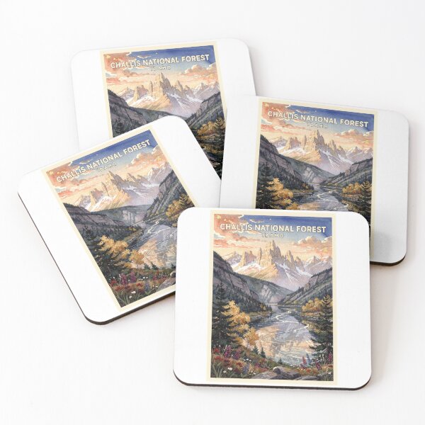 Item preview, Challis National Forest Idaho Vintage Watercolor Travel designed and sold by Teelogic.